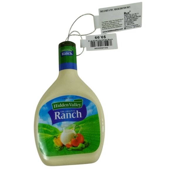 Original Hidden Valley Ranch Bottle 4 inch Decoupage Ornament - Picture 3 of 3